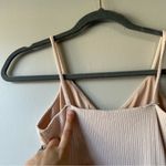 Privacy Please  Neutral Beige Ribbed Mini Dress with Tortoise Buttons Size XXS Photo 9