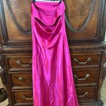 Satin pink long dress Size XS Photo 2