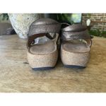 Taos Womens Sandals Size 9.5 US 40 EU Brown Leather Woven Strap Comfort Spain Photo 3