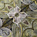 🇮🇹 from Florence Small Silk Scarf Black and Yellow Photo 2