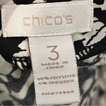 Chico's  3 Monochrome Paisley Mini Dress smocked waist Photo 1