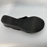 Marc Fisher Marc‎ Fisher Thong Wedge Sandals Black Leather Elastic Size 9.5M Women's Photo 13