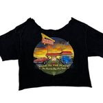 Hanes In & Out - Short Sleeve Cropped Graphic T-shirt in Black and Multi Photo 1