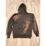 Hanes  women's medium gray/peach fleece lined hoodie sweatshirt Photo 3