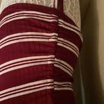 Full Circle Trends 2/15 burgundy, and white striped Tee Photo 1