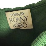 Torn By Ronny Kobo  Green Knit Sleeveless Scoop Neck A-Line Dress Size Large Photo 3