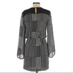 Parker  silk houndstooth Fischer dress cut out Photo 7