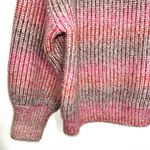 Universal Threads Universal Thread Pink & Brown Ombre Striped Chunky Knit Sweater Photo 3