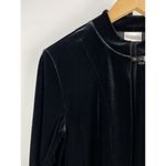 Chico's Chico’s Women's Black Velvet Rhinestone Button Cocktail Party Vintage Sweater M Photo 4