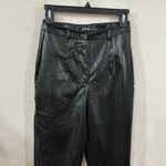 Missguided Missgurded black Co Ord Side Split Faux Leather trousers pants, size 2 Photo 3