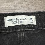 Abercrombie & Fitch Ankle Straight Ultra High Rise Destructed Black Jeans 30 Photo 7