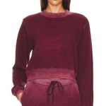 Cotton Citizen  NWOT Burgundy Cropped Sweatshirt Photo 0