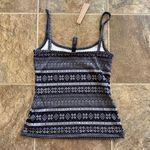 SKIMS Logo Plush Pointelle Cami Onyx Mirror Fairisle Size Medium Photo 6
