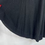 Talbots Size S/M Round Poncho Sweater Black Lambswool Blend Women’s Cozy Knit Photo 3