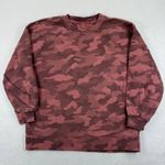 Lululemon  Camo Crewneck Sweatshirt Pullover Long Sleeve Red Pink Women 1X READ Photo 0
