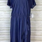 Naïf NWT Naif Blue Chambray Flutter Sleeve Wrap Dress Photo 0