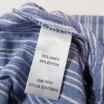 Land' n Sea Stripes Linen Blend Straight Leg Pants White and Blue Size M Photo 9