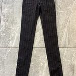 ZARA  Black White Pinstripe Skinny Pants Button Ankle High Rise XS Photo 0