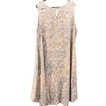 Catherines Womens Tank Dress Size 3X Linen Leaf Boho Travel Resortwear Vacation Photo 1