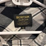 Burton Grace Tech Black And White Plaid Button Flannel Down Shirt Women’s Large Photo 2