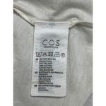 COS  White Pleat Front Short Sleeves Women’s Blouse Top Work Office, size large Photo 4