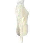 Ganni  Melange Knit Scoop Neck Sweater in Vanilla Ice Size Large Minimalist Photo 1