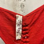 Only Sky Vintage Y2K Red Grunge Cross Graohic Braid Detail Tank Top Large L 00s Photo 2