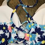 Splendid Room To Bloom Blue Floral Racerback Bikini Top Size Small NWT Photo 5
