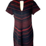 Amanda Uprichard  Black And Red Knit Keyhole Mock Neck Sweater Dress Size M‎ Photo 0