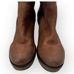 KOAH Brown Leather Ankle Boots Rubber Sole Tread Pattern Casual Style Size 39 Tan Photo 6