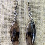 Herkemer Diamond Translucent Montana Agate Sterling Silver Dangle Earrings Photo 0
