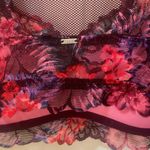 PINK - Victoria's Secret VS PINK Floral Orchid Wildflower High Neck Mesh Push Up Bralette $40 EUC M Photo 4