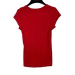 Guess VTG 90s 2000s Y2K Red Cap Sleeve Embellished Beaded Logo Tee Top S Photo 1