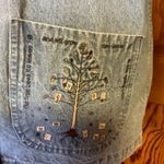 Vtg oversized embroidered trees Jean jacket Photo 3