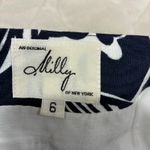Milly of New York Skirt Floral Blue White Print Cotton Blend Mini Size 6 Photo 2