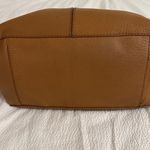 Cole Haan Brown Cognac Pebbled Leather Double Handle Handbag Tan Photo 3