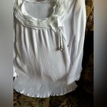 Pretty white European blouse size large Photo 1