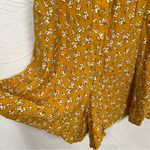 Urban Outfitters  Yellow Ditsy Floral Romper Women’s M Sleeveless Summer Ruffled Photo 2