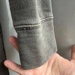 Gap  MEDIUM Gray Sweater Dress Long Sleeve Lagenlook with Pockets Distressed Fade Photo 7