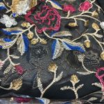 Catherines Black Label Sheer Top Embroidered Floral Print Cropped Open Cardigan Size 0X Photo 5