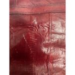 Vintage Eel Skin Burgundy Crossbody Clutch Convertible Purse Handbag Bag Red Photo 2