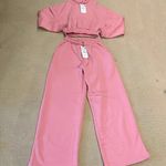 ZARA Long Sleeve Sweatsuit Set With Hoodie And Wide Leg Size S Photo 1