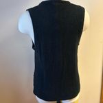 Yarnworks Vintage Black Beaded Sleeveless Grandma Vest size S Photo 2