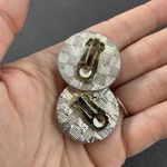 J Brand Vintage Pink Moonglow Thermostat Basket Weave Clip-on 1" Earrings Photo 7