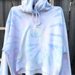Hollister  pink and white tie dye crop top hoodie M Photo 1