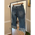 Small Jeans, Size 27, Blue HAYDEN Fringe Hem Destroyed Frayed Crop Jeans Photo 7
