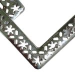 Stainless Steel Silvertone Bold Diamond Cut Statement Earrings Photo 2