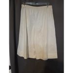 Madison Off White High Waist Shorts, Pleated Front, Women's Medium Preppy Shorts Tan Photo 1