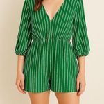 House of Harlow 1960 x REVOLVE Green And White Stripe‎ Ruben Romper Photo 0