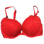 Victoria's Secret Women’s Victoria’s Secret red lace t-shirt push up bra with mesh detailing Photo 0